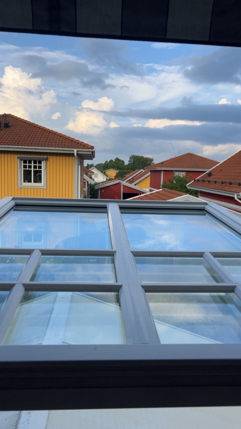 Takfönster efter fönsterputs